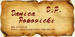 Danica Popovicki vizit kartica